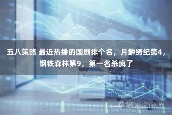 五八策略 最近热播的国剧排个名，月鳞绮纪第4，钢铁森林第9，第一名杀疯了